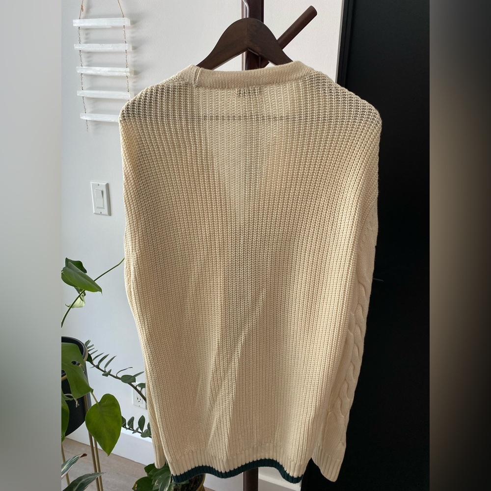 Zara Cream Cable Knit Cardigan for men - Picture 3 of 4